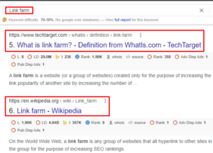 Using PageRank to identify link farming