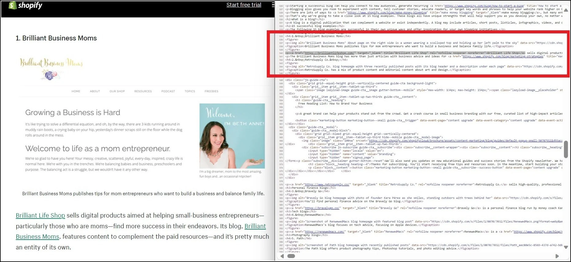 An Example of a Nofollow Link
