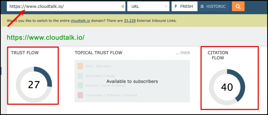 Citation Flow + Trust Flow