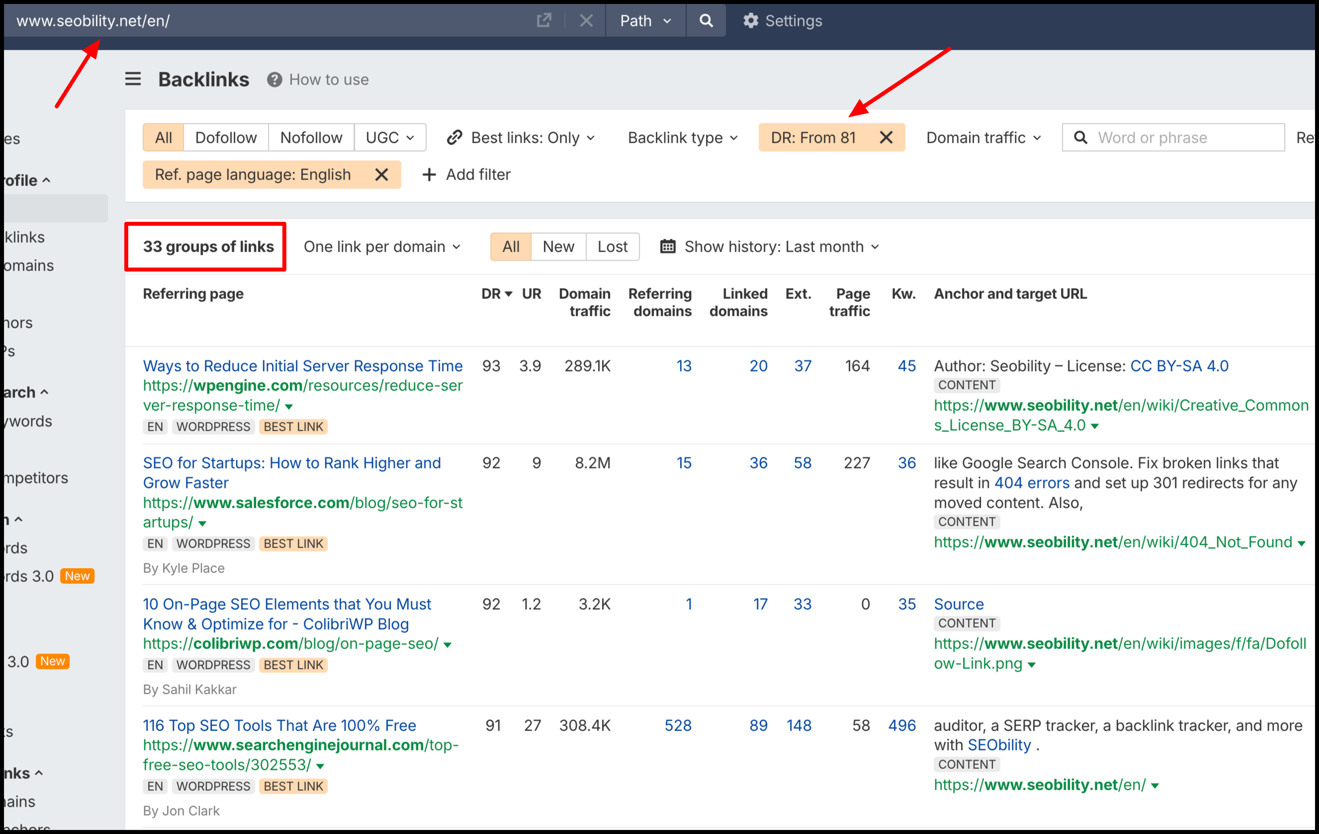 Using DR and DA for Competitor Analysis